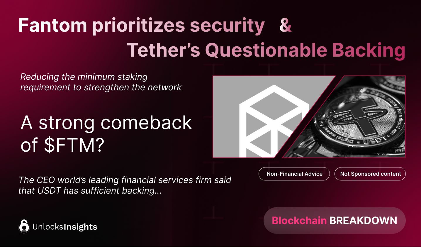 Fantom Prioritizes Security & Tether's Questionable Backing